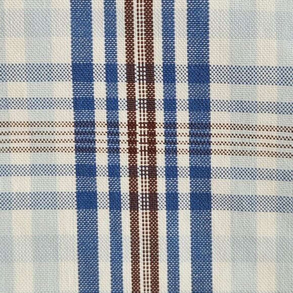 Brooks Brothers Large Blue Brown Plaid Long Sleeve Button Up Shirt Non-iron Men - Picture 6 of 16